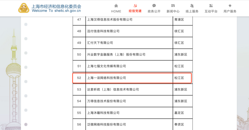 乐鱼电竞上海一道收集科技有限公司入选“2023上海软件和音讯身手效劳业百强”(图1)